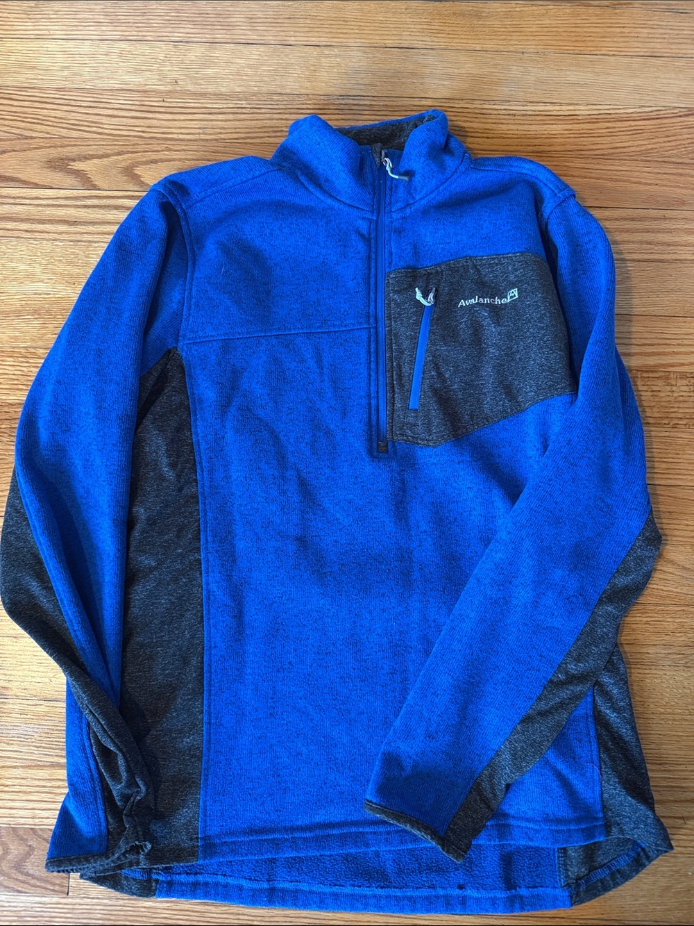 Avalanche Blue & Charcoal Quarter-Zip Fleece Pullover